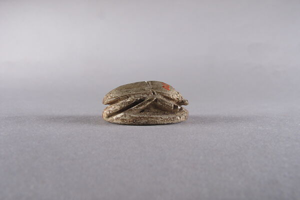 Scarab with Representations of Taweret and Hathor, Steatite