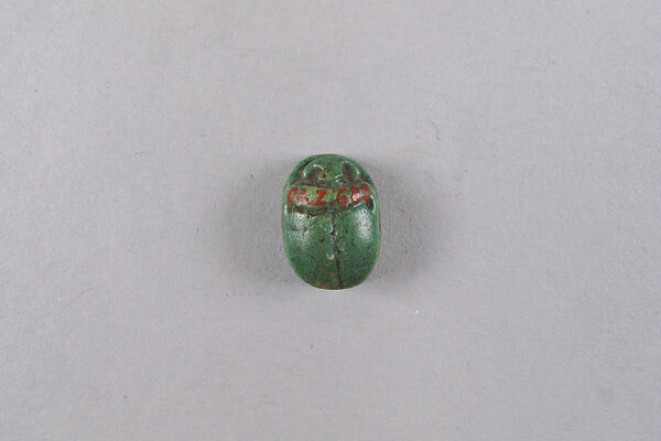 Scarab Inscribed with the Name Pedubaste (Pa-di-Bastet), Faience