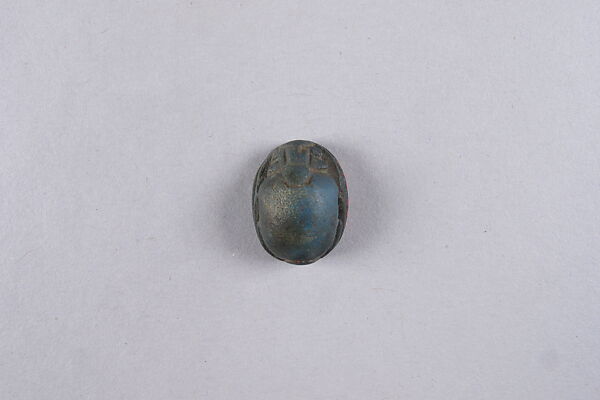 Scarab Inscribed with the Name Khakaw(y)neb, Faience
