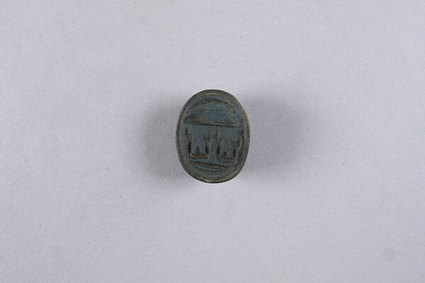 Scarab Inscribed with the Name Khakaw(y)neb, Faience 