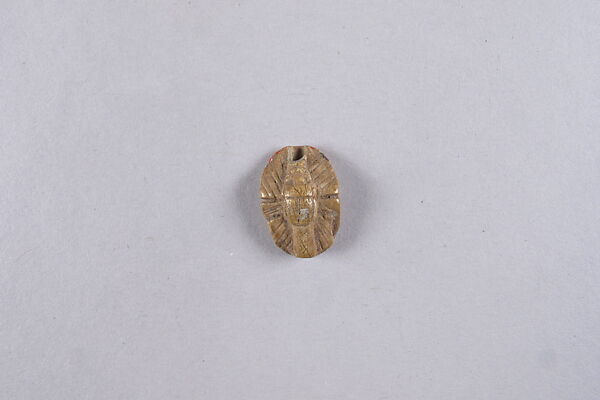 Scarab with monkeys climbing a palm tree (New Year's wish), Steatite