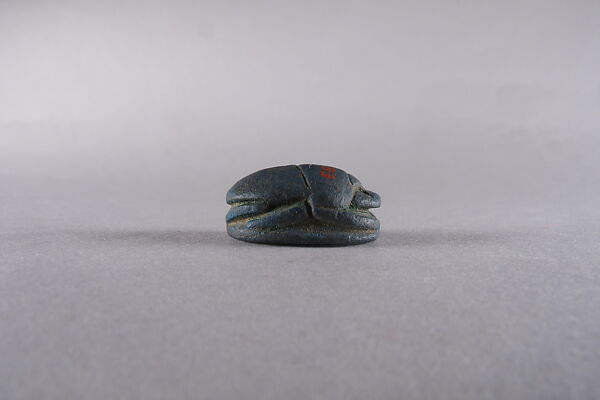 Scarab with Hieroglyphs, Egyptian Blue