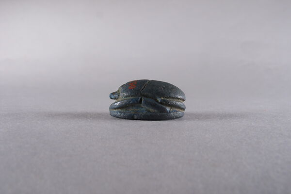 Scarab with Hieroglyphs, Egyptian Blue