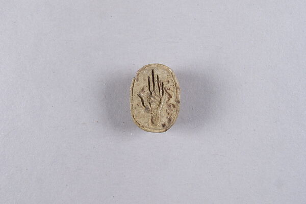 Scarab with the Representation of a Hand, Steatite 