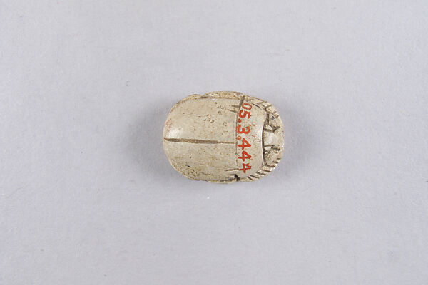 Scarab with Baboons Adoring Bes, Steatite