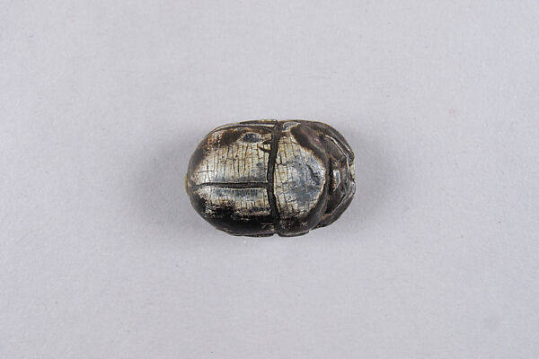 Scarab of Kushite Ruler Senkamanisken, Steatite, traces of glaze