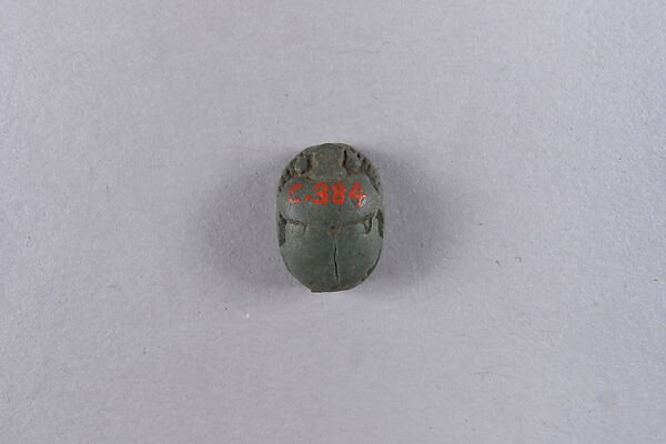 Scarab Inscribed with a Blessing Related to Amun (Amun-Re), Egyptian Blue