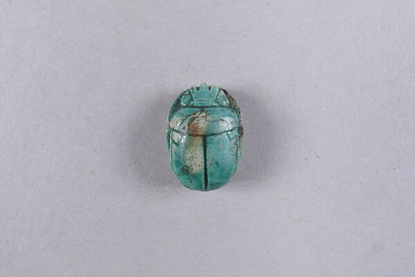 Scarab Inscribed with a Blessing Related to Amun-Re, Faience