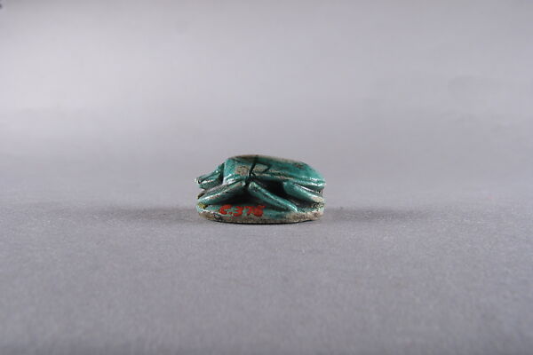 Scarab Inscribed with a Blessing Related to Amun-Re, Faience