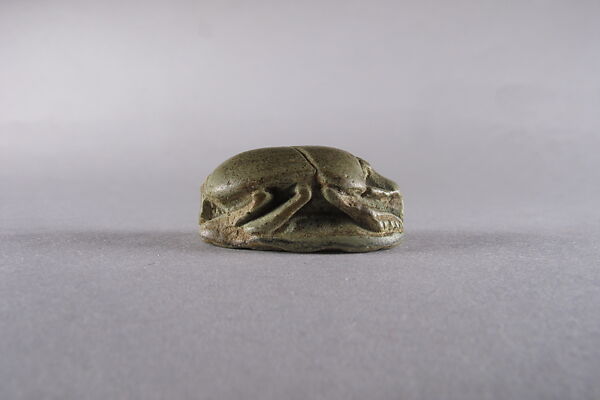 Scarab Inscribed with the Name of the Kushite King Senkamanisken, Faience