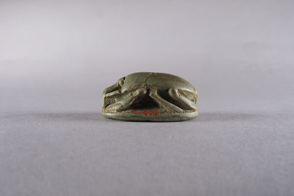 Scarab Inscribed with the Name of the Kushite King Senkamanisken, Faience