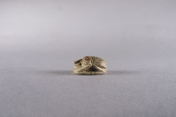 Scarab with sphinx, Steatite