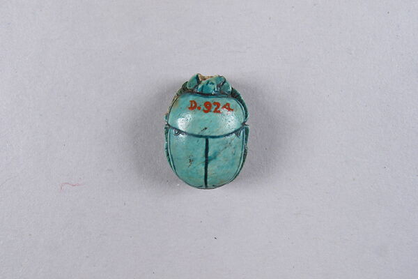 Scarab Inscribed with Blessing Related to Amun (Amun-Re), Glazed steatite