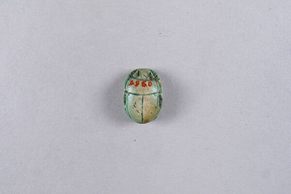Scarab Inscribed with a New Year's Wish, Faience