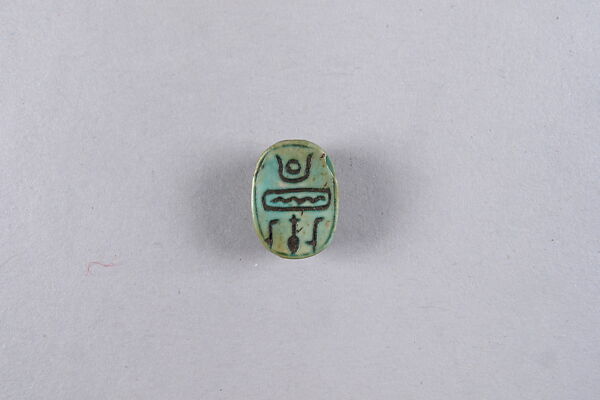 Scarab Inscribed with a New Year's Wish, Faience 
