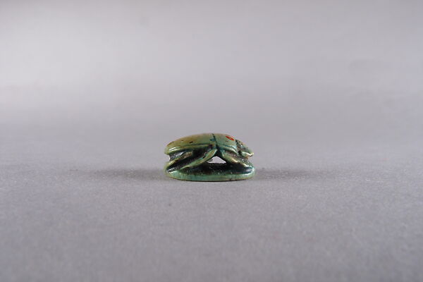 Scarab Inscribed with a New Year's Wish, Faience