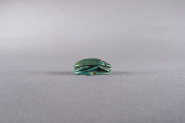 Scarab Inscribed with Blessing Related to Re or Re-Harakhty, Faience