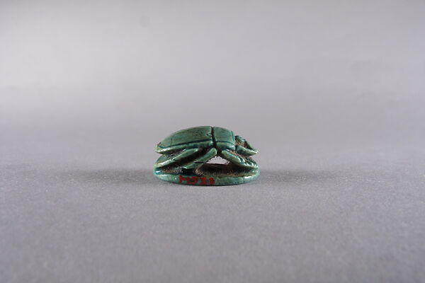 Scarab Inscribed with Blessing Related to Amun (Amun-Re), Glazed steatite
