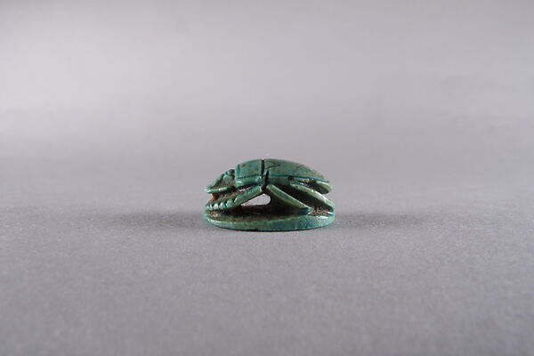 Scarab Inscribed with Blessing Related to Amun (Amun-Re), Glazed steatite