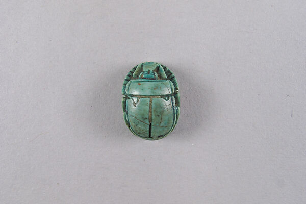 Scarab Inscribed with Blessing Related to Amun (Amun-Re), Glazed steatite