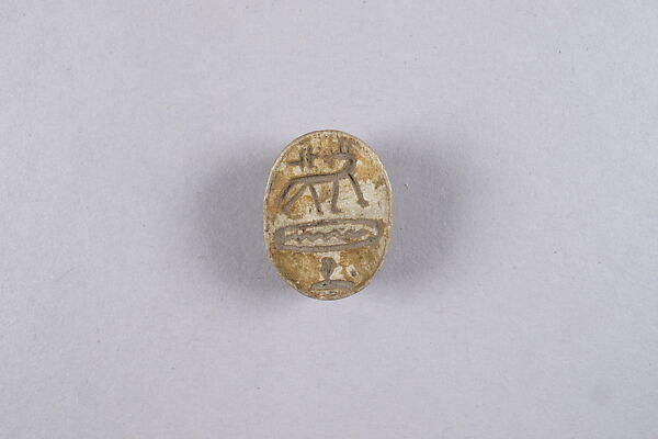 Scarab Inscribed with a Blessing Related to Amun, Glazed steatite 