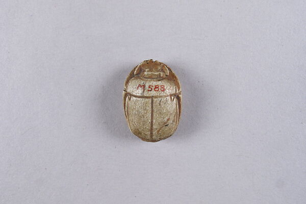 Scarab with Hieroglyphs, Glazed steatite