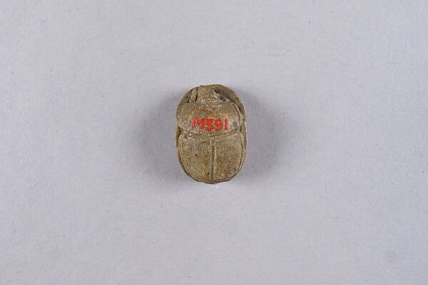 Scarab with Hieroglyphs, Glazed steatite
