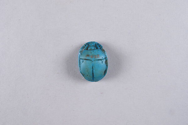 Scarab with New Year's wish, Faience