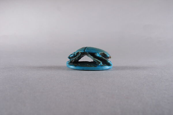 Scarab with New Year's wish, Faience
