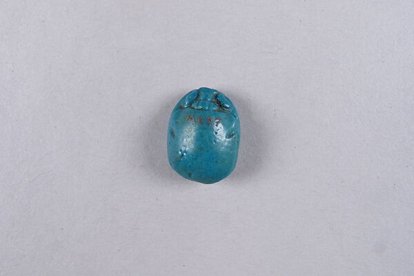 Scarab with a Representation of Heh, Faience