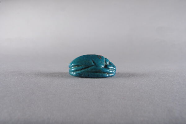 Scarab with a Representation of Heh, Faience