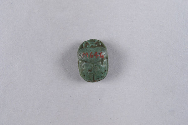 Scarab with Vulture Godess Mut, Faience