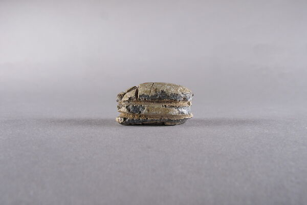 Scarab with Master of the Animals Holding Crocodiles, Steatite