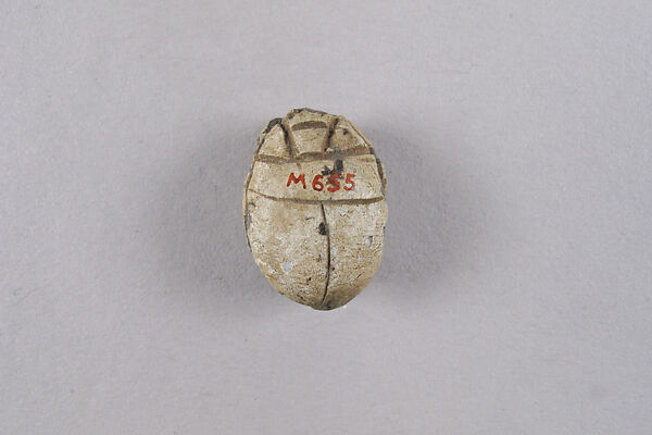 Scarab with Master of the Animals Holding Crocodiles, Steatite