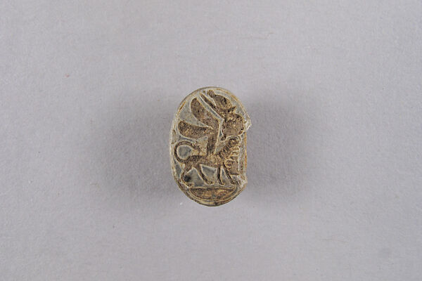 Scarab with the Representation of a Winged Sphinx, Steatite 