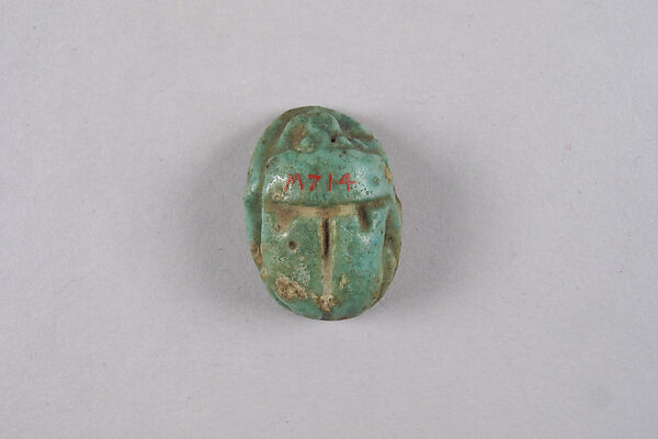 Scarab Inscribed with a Blessing Related to Amun (Amun-Re), Faience