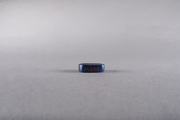 Plaque with Hathor Sistrum and Blessing to Bastet, Faience