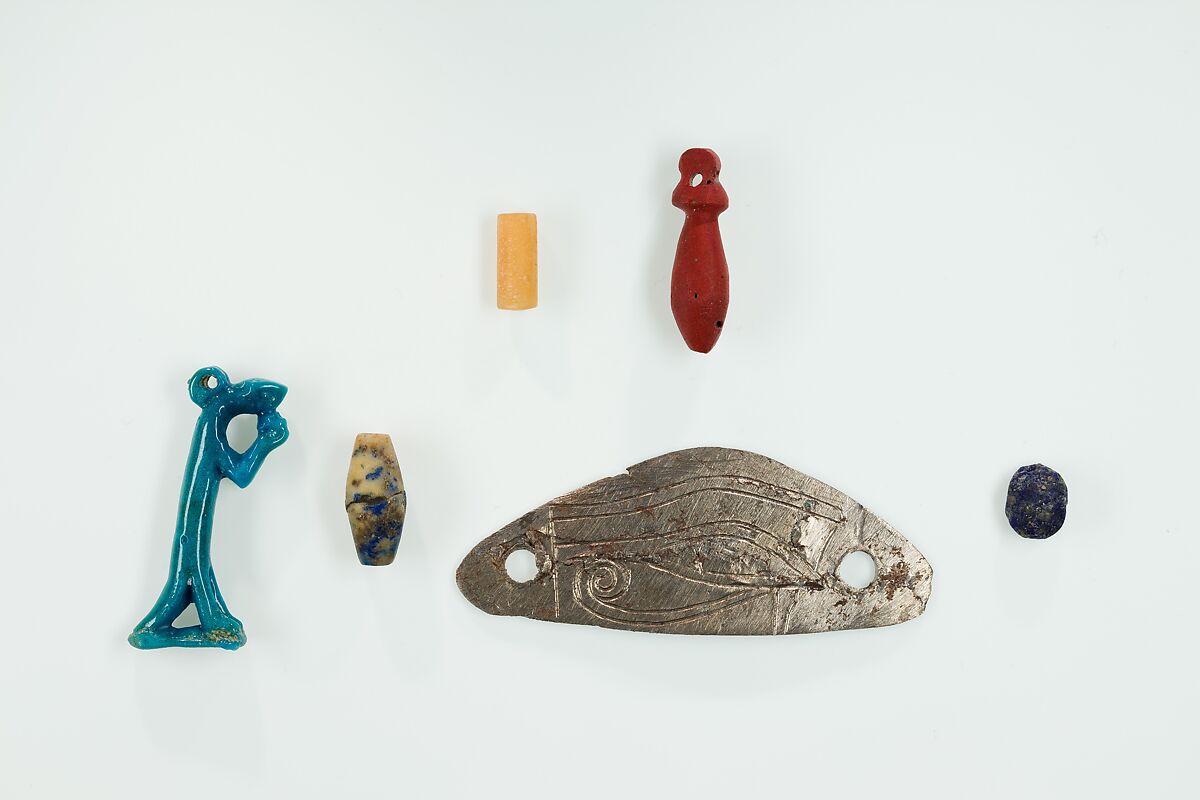 Nehebkau amulet, Faience