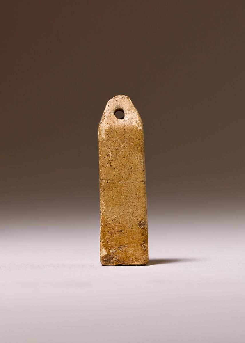 Seal or amulet inscribed with the name of Amasis, Yellow faience