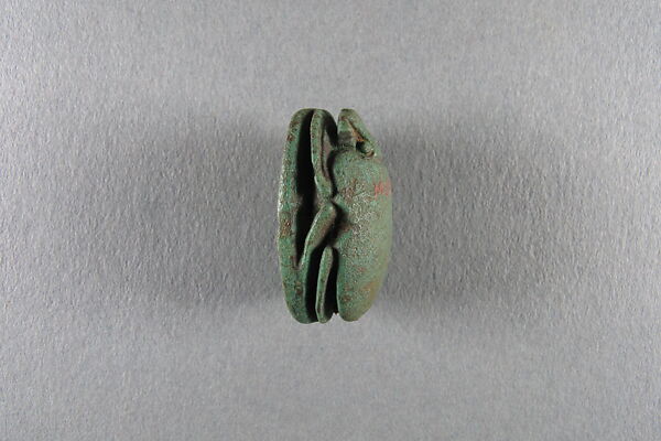 Scarab,  Psamtik I or Apries, Glazed steatite
