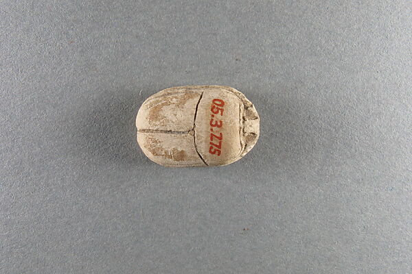 Scarab of Pimay, Faience, traces of white glaze