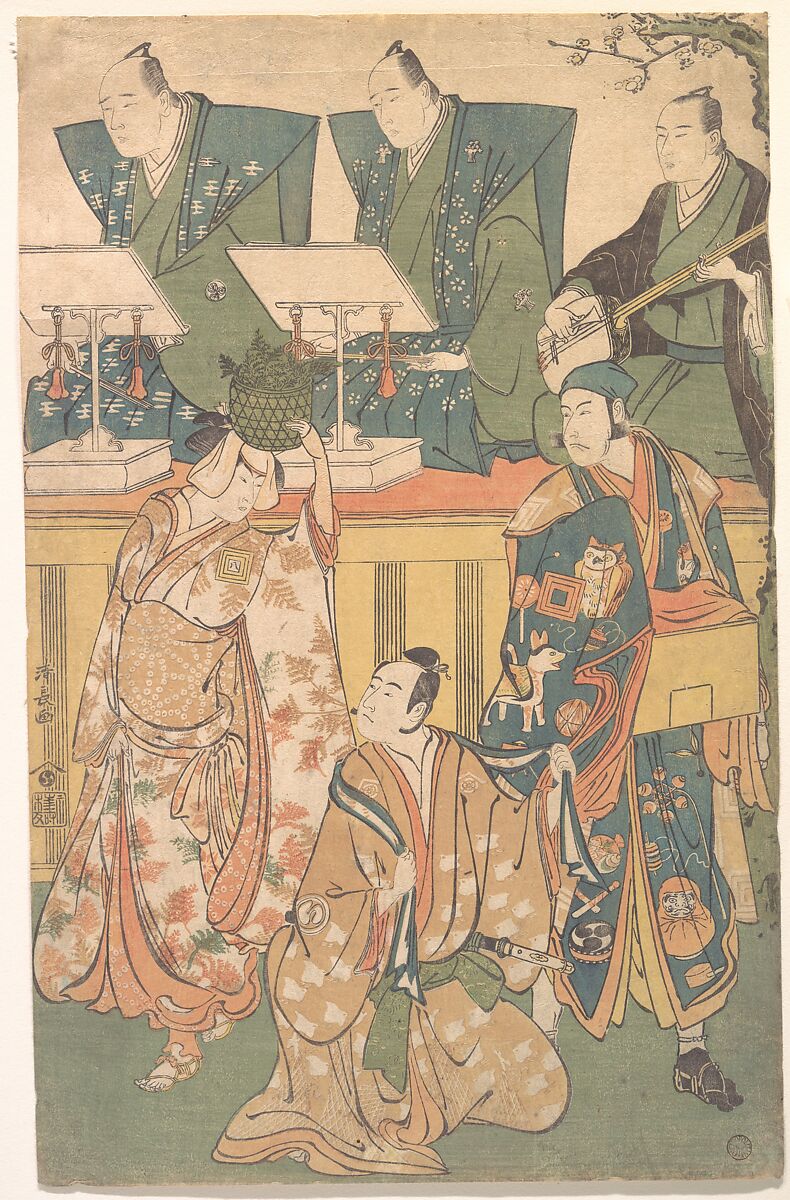 Scene from a Drama, Torii Kiyonaga (Japanese, 1752–1815), Woodblock print; ink and color on paper, Japan 