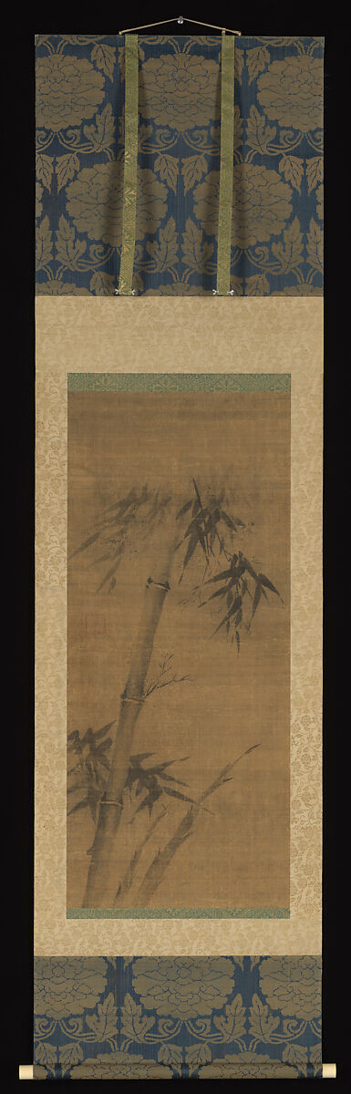 Bamboo, Attributed to Kaō (Japanese,active first half 14th century), Hanging scroll; ink on silk, Japan