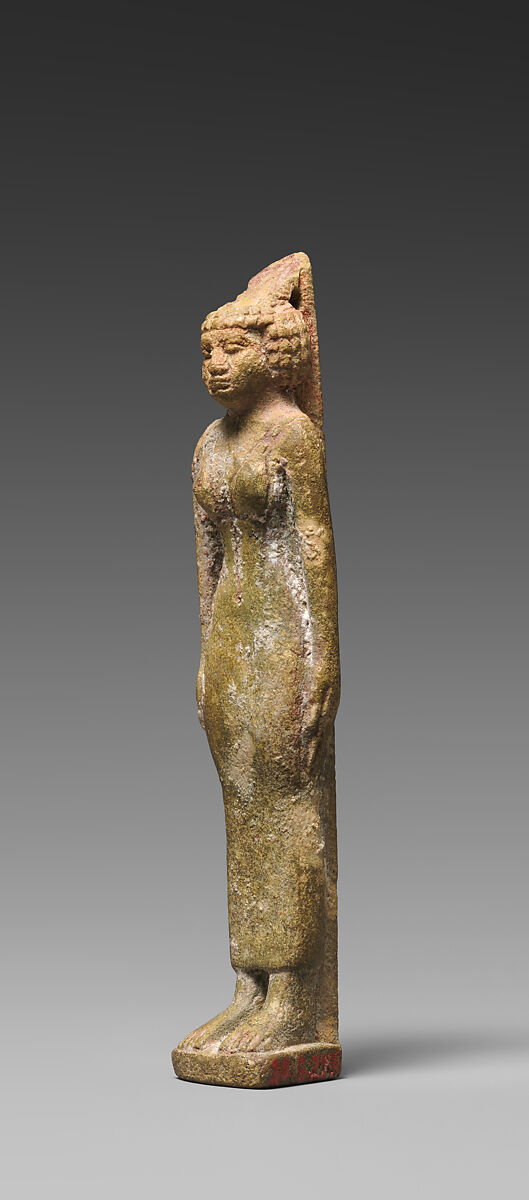 Statuette of Neit with the name of Shabaqo, Pale green stone: hedenbergite quartz