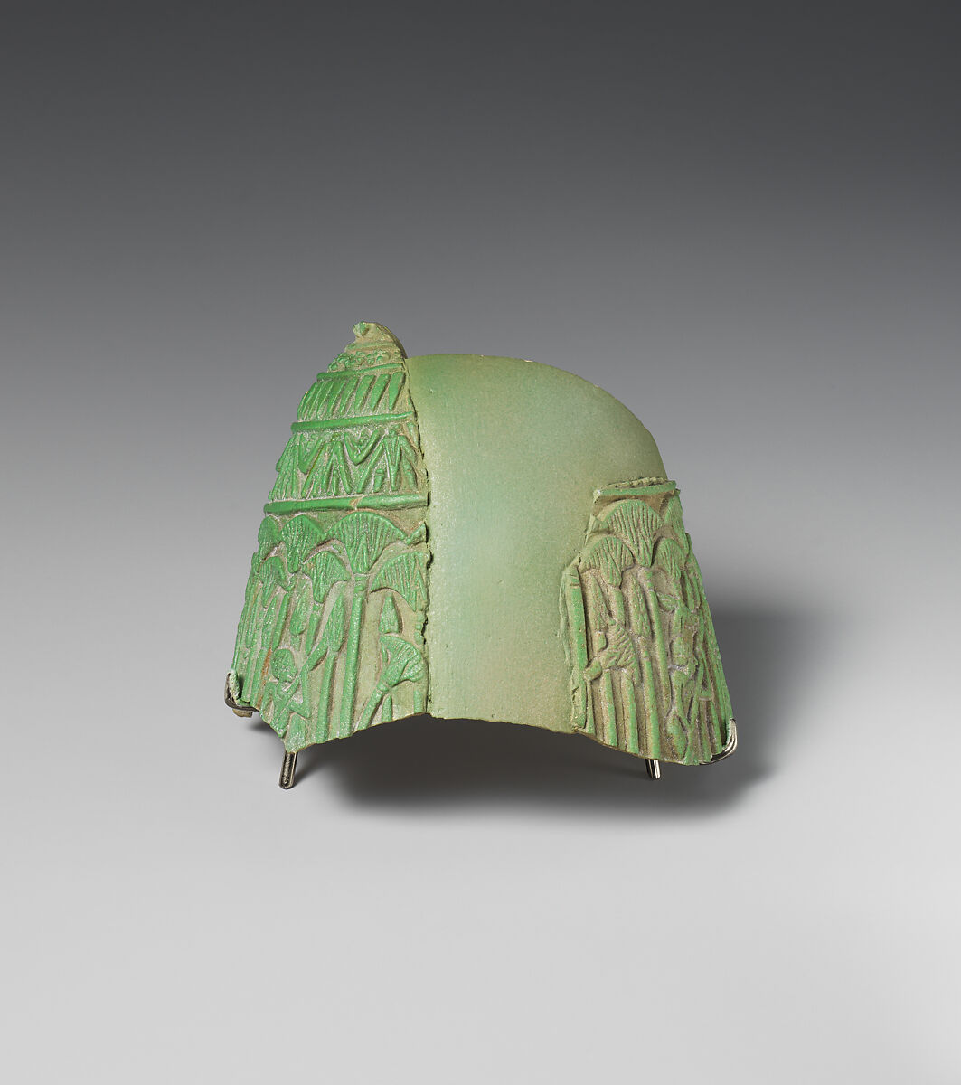 Fragment of ovoid flask, Faience 
