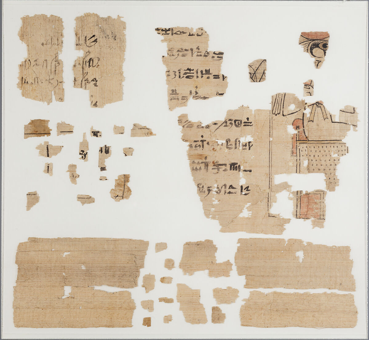 Fragments of a funerary papyrus, Papyrus, ink 