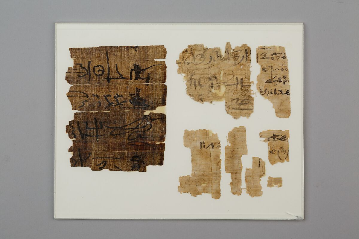 Fragments of Papyrus, Papyrus, ink 