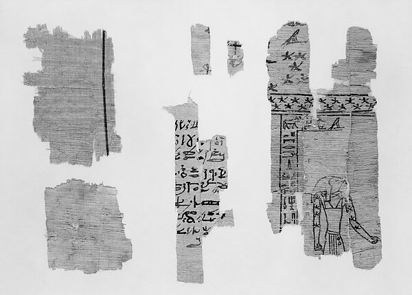 Astronomical papyrus fragments with a representation of the planet Saturn