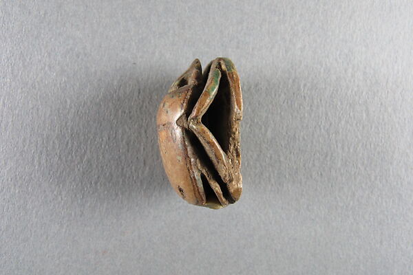 Scarab of Sheshonq I, Steatite, traces of green glaze