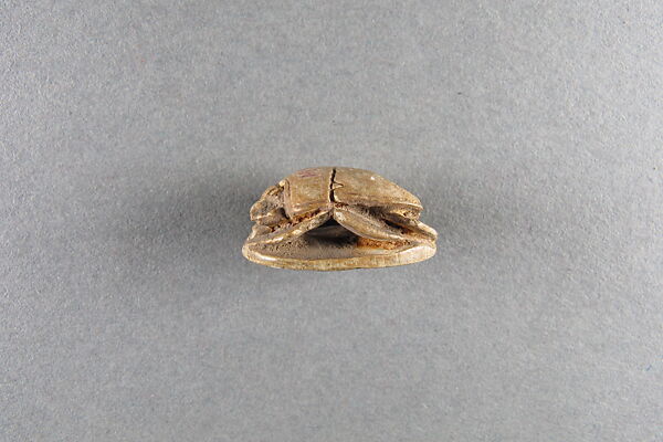 Scarab of Sheshonq I, Steatite, traces of green glaze